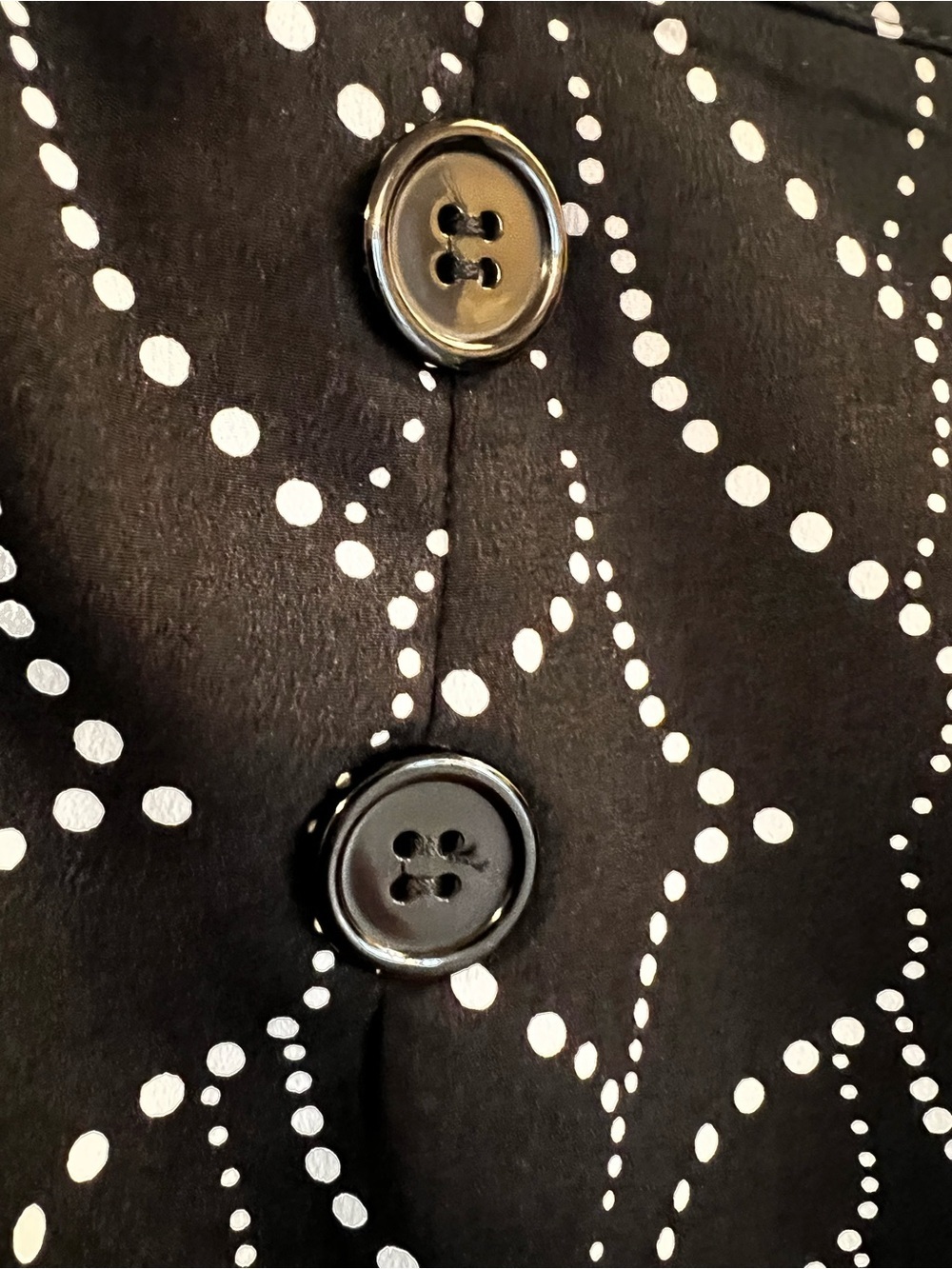 Molly Bracken Black Dot Print High Waist Tailored Shorts French Chic M - Picture 11 of 13